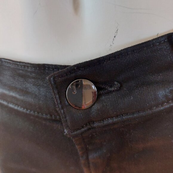 J Brand Selena Mid Rise Crop with Coated Black Lace Jeans - Picture 6 of 16